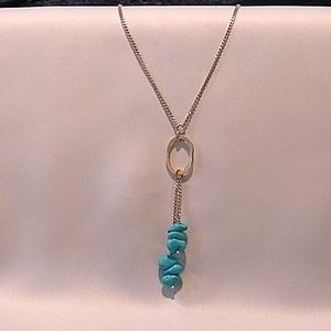 EUC Handpicked turquoise & sterling silver necklace.
